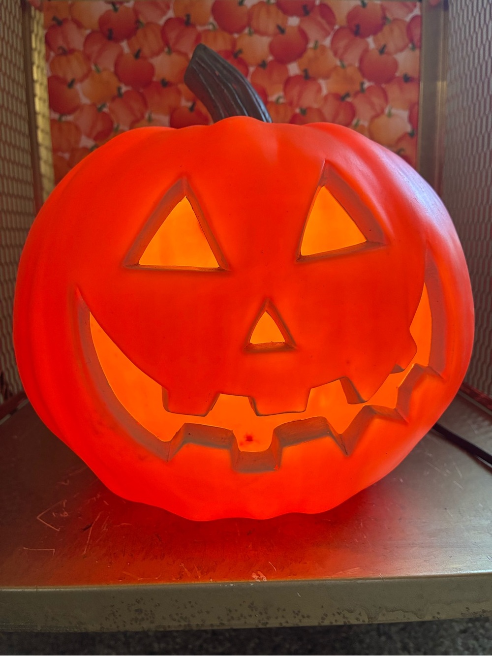 RARE 1990s Pumpkin BlowMold with Light